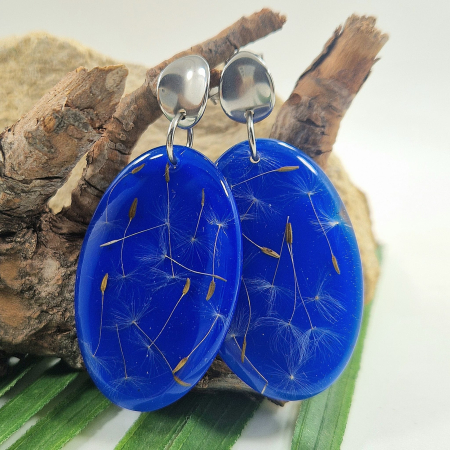 Cercei din oțel cu păpădie