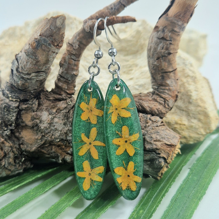 Cercei - Cercei din oțel cu flori sălbatice