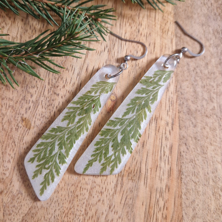 Páfrány acél fülbevaló [1]