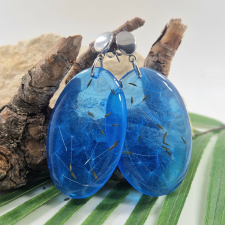 Cercei din oțel cu păpădie