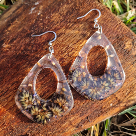 Cercei din oțel cu lavandă [2]