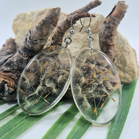 Cercei - Cercei din oțel cu păpădie