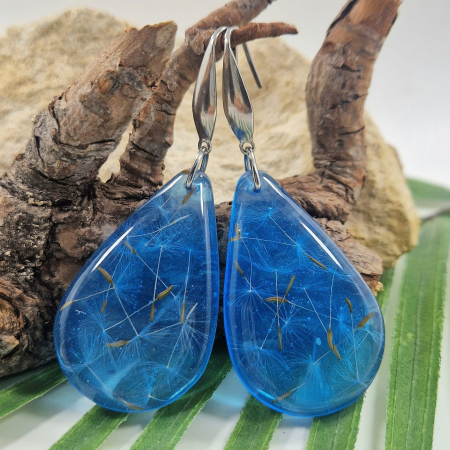 Cercei din oțel cu păpădie