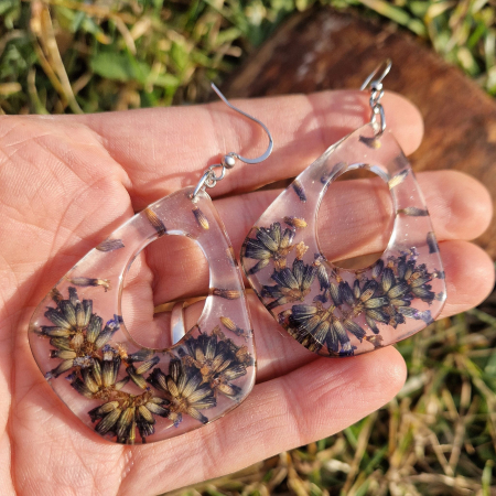 Cercei din oțel cu lavandă [1]