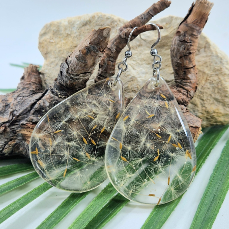 Cercei - Cercei din oțel cu păpădie