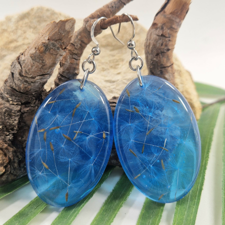 Cercei din oțel cu păpădie