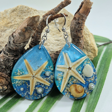 Fülbevaló - Tenger kincsei acél fülbevaló