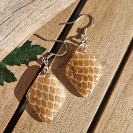 Cercei din oțel cu piele de șarpe [1]