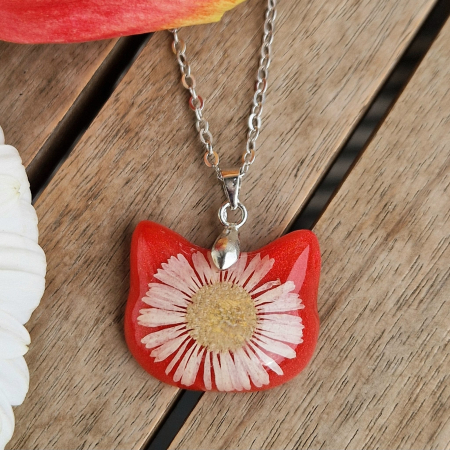 Colier cu floarea de bănuți - pisică [1]