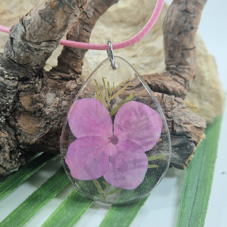 Colier / Pandantiv - Colier cu hortensie