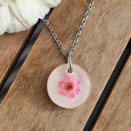 Colier oțel cu floarea de pai [1]