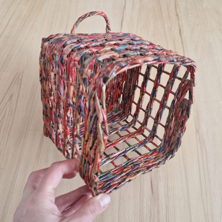 Prosop de bucătărie "NU-hârtie" - Coș de depozitare din hârtie reciclată