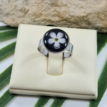 Gyűrű - Nefelejcs acél gyűrű