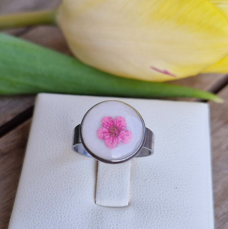 Inel oțel cu floarea de prun [1]