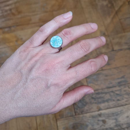 Inel oțel cu flori de morcov [4]