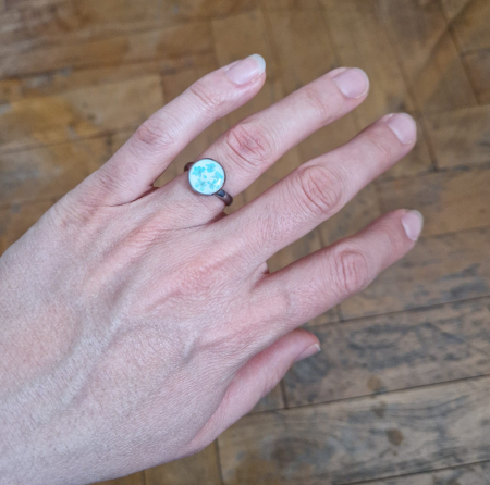 Inel oțel cu flori de morcov [4]