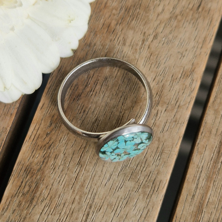 Inel oțel cu flori de morcov [3]