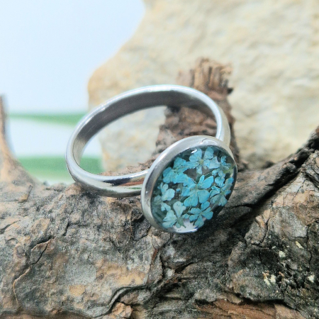 Inel oțel cu flori de morcov [4]