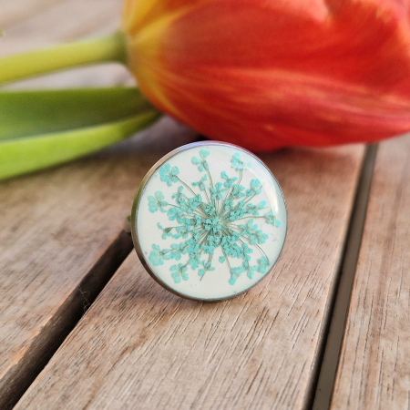 Inel oțel cu flori de morcov [2]