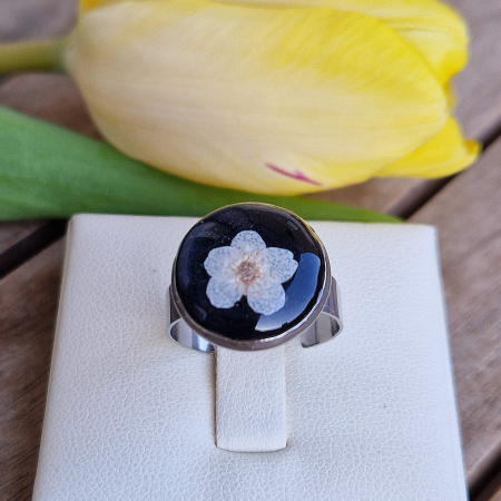 Inel oțel cu nu-mă-uita [1]