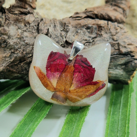 Törperózsa ezüst medál