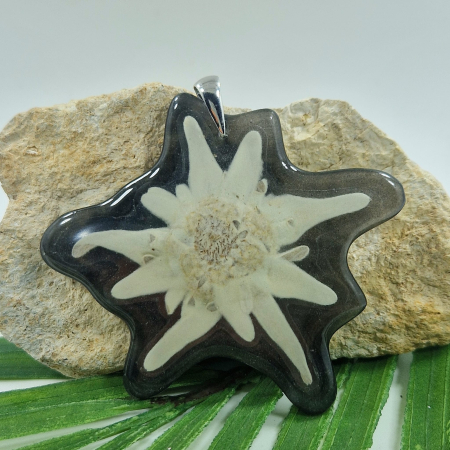 Nyaklánc / Medál - Havasi gyopár ezüst medál