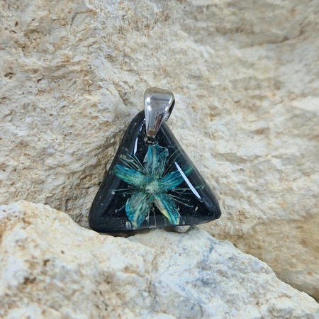 Nyaklánc / Medál - Vadvirágok 3D ezüst medál