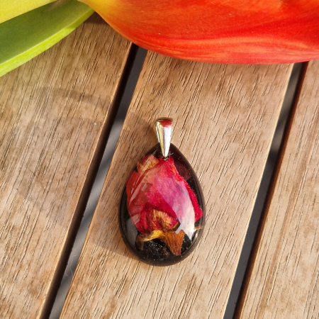 Törperózsa 3D ezüst medál [1]