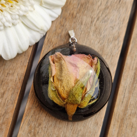 Törperózsa 3D ezüst medál [1]