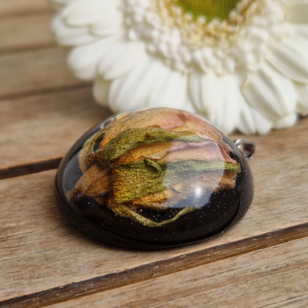 Törperózsa 3D ezüst medál [2]