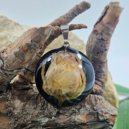 Törperózsa 3D ezüst medál