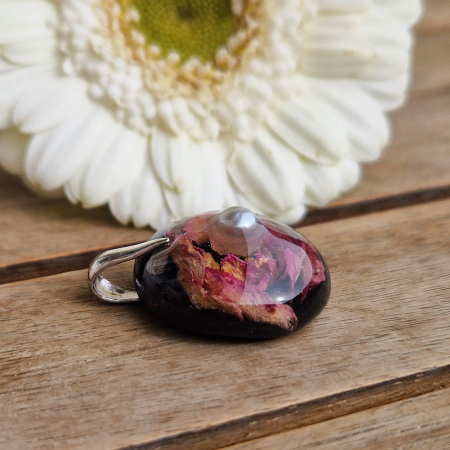 Törperózsa 3D ezüst medál [2]