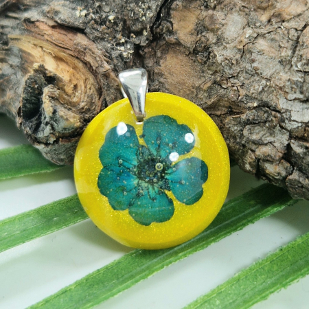 Nyaklánc / Medál - Vadvirágok 3D ezüst medál