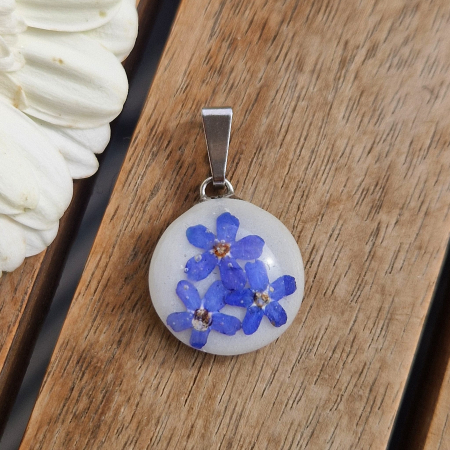 Pandantiv oțel cu nu-mă-uita [1]