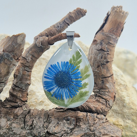 Colier / Pandantiv - Pandantiv oțel cu floarea de bănuți