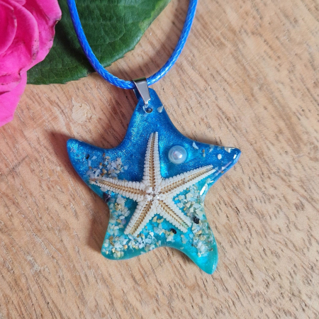 Tenger kincsei acél medál + gyantázott zsinór [1]