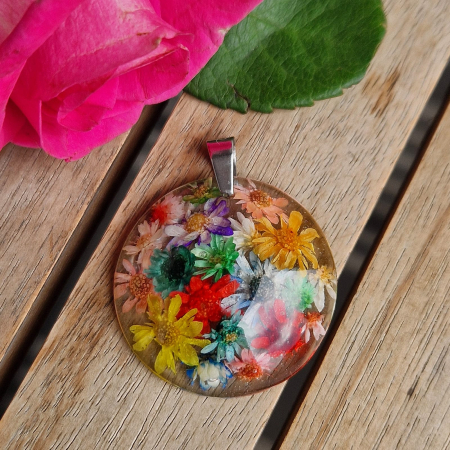 Szalmavirág acél medál [1]