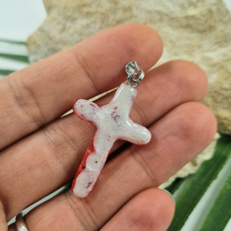 Pandantiv oțel cu flori de pai [2]