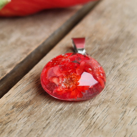 Pandantiv oțel cu flori de pai [2]