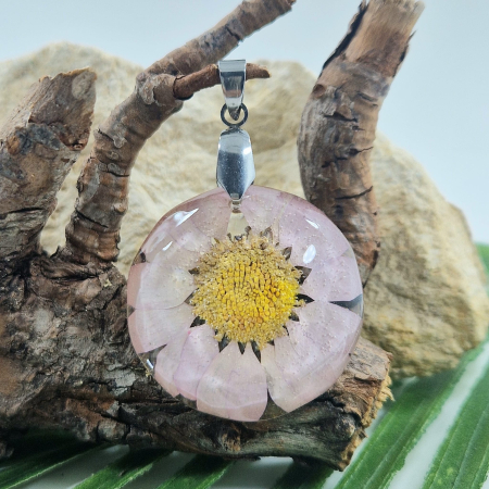 Colier / Pandantiv - Pandantiv oțel cu flori sălbatice