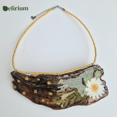 Nyaklánc / Medál - Vadvirág acél nyakék