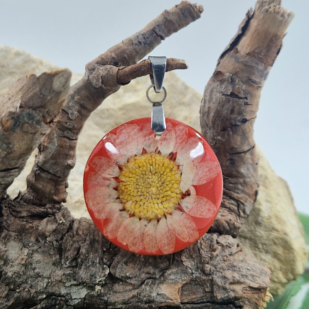 Colier / Pandantiv - Pandantiv oțel cu margaretă