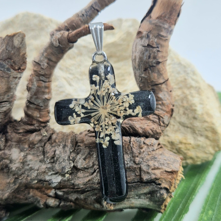 Colier / Pandantiv - Pandantiv oțel cu floarea de morcov