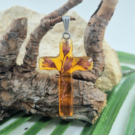 Colier / Pandantiv - Pandantiv oțel cu heuchera