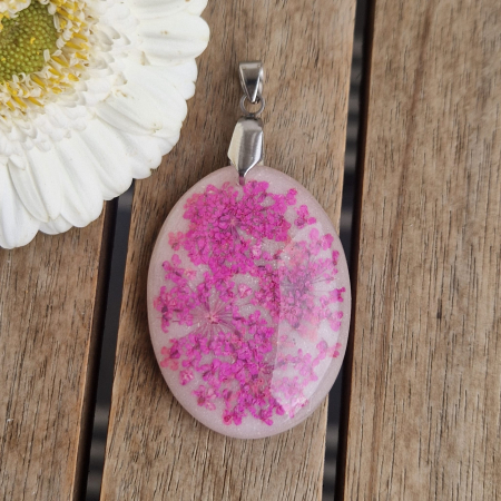 Pandantiv oțel cu flori de morcov [1]