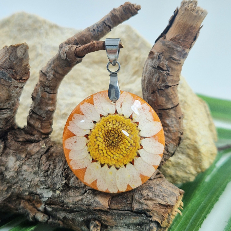 Colier / Pandantiv - Pandantiv oțel cu margaretă