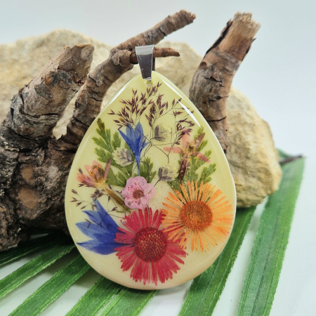 Nyaklánc / Medál - Vadvirág acél medál