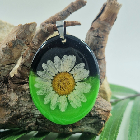 Colier / Pandantiv - Pandantiv oțel cu margaretă