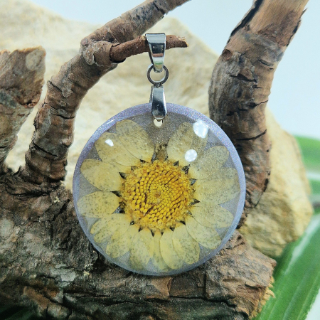 Colier / Pandantiv - Pandantiv oțel cu margaretă