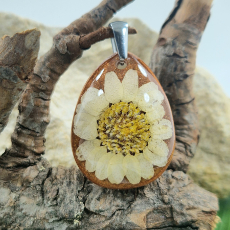 Colier / Pandantiv - Pandantiv oțel cu margaretă